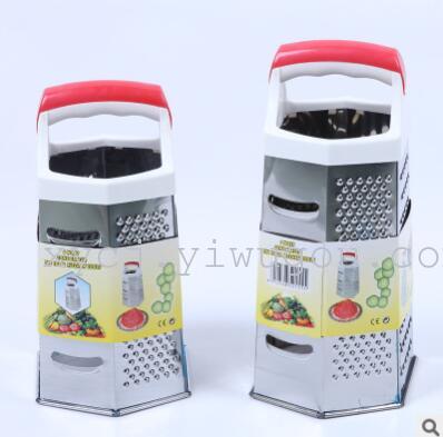 Factory direct sales of 8-inch and 9-inch stainless steel double-color handle six-sided planers and multi-functional fruit and vegetable planers