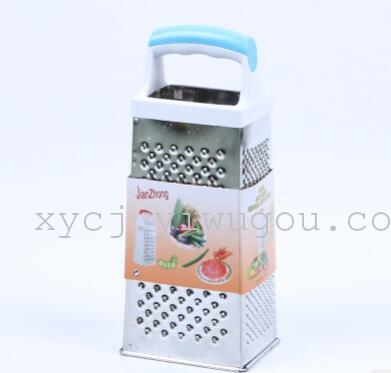 Factory direct sales of 8-inch and 9-inch stainless steel double-color handle six-sided planers and multi-functional fruit and vegetable planers Specification image