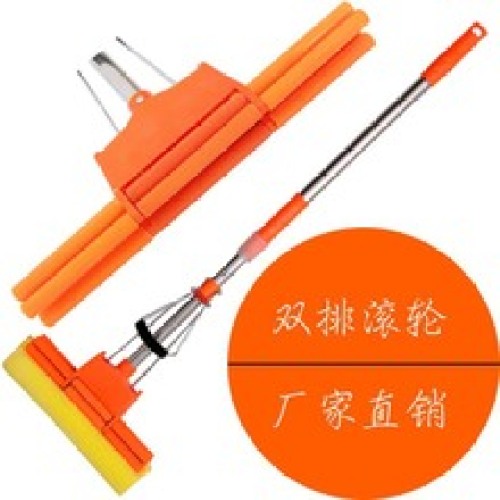 Factory direct stainless steel mop factory 38CM roller rubber mop sponge water mop thumbnail