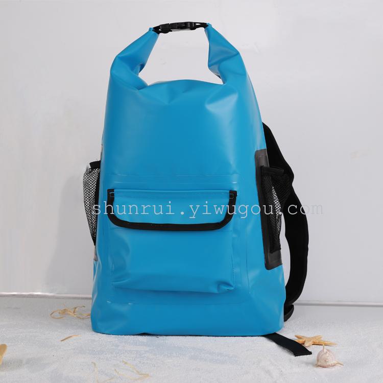 The new waterproof backpack is an essential item for mountain climbing, cycling and off-road adventures. It is made of eco-friendly PVC material and can be customized