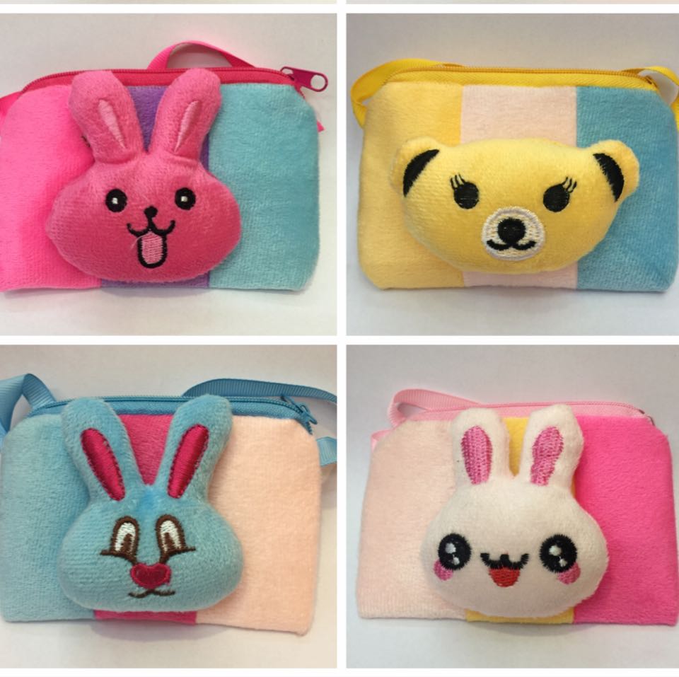 Plush coin purse, cartoon bag, animal head wallet, gift wallet full figure