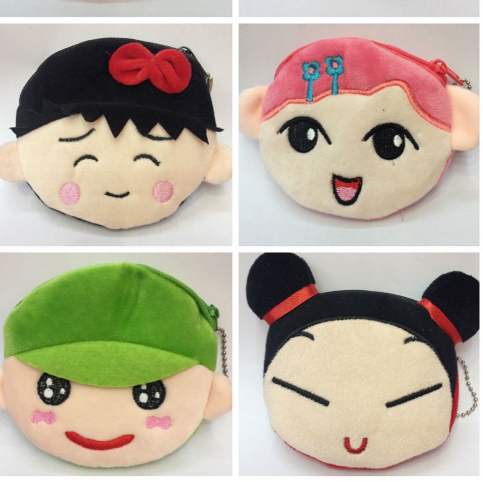 Plush bag, coin purse, embroidered wallet, cartoon wallet, children's coin purse, coin bag Application Scenario