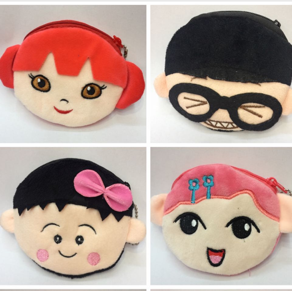 Plush bag, coin purse, embroidered wallet, cartoon wallet, children's coin purse, coin bag