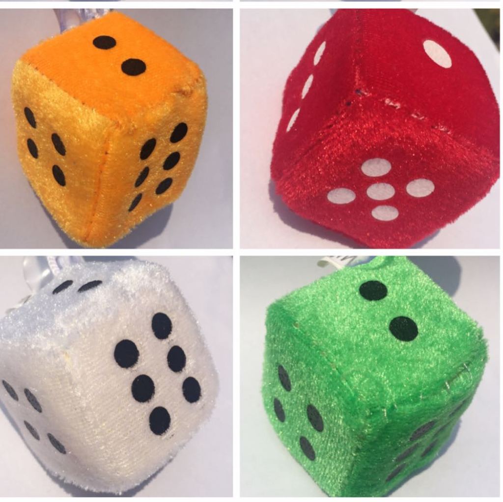 Plush dice dice pendant, dice number pendant details Picture