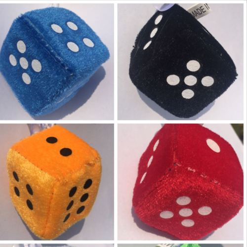 Plush dice dice pendant, dice number pendant full figure