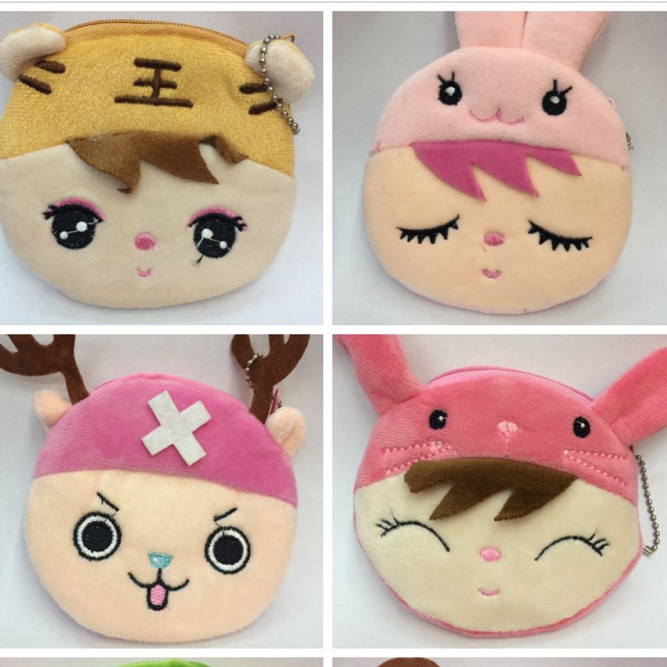 Plush bag, coin purse, embroidered wallet, cartoon wallet, children's coin purse, coin bag details Picture