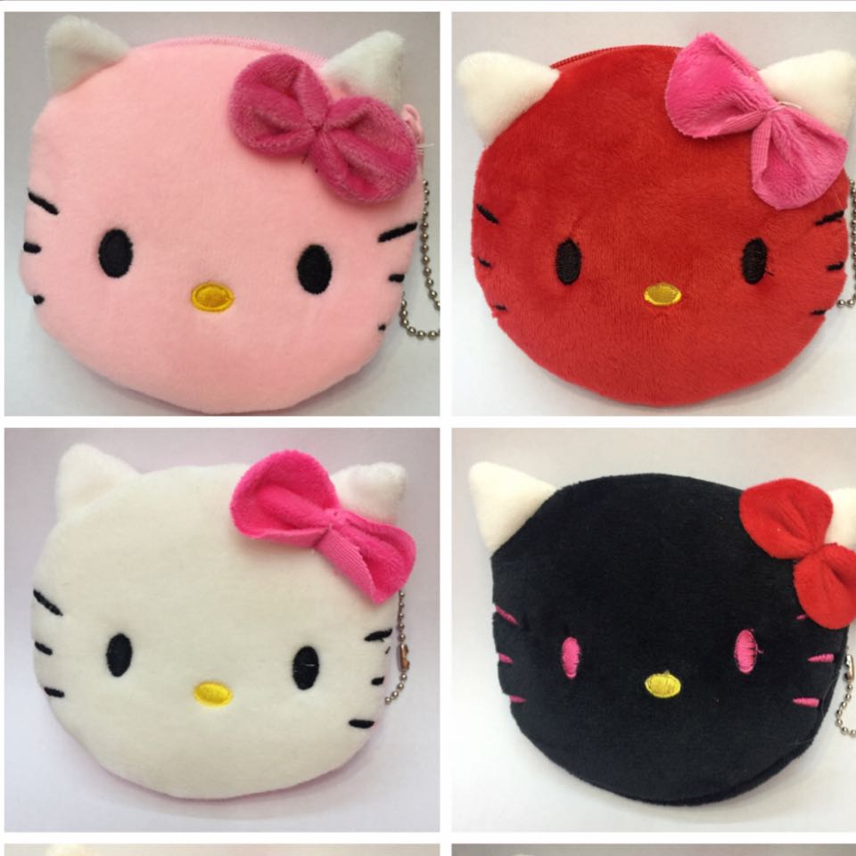 Street stall 2-yuan store plush wallet, embroidered wallet, coin bag, coin purse Specification image