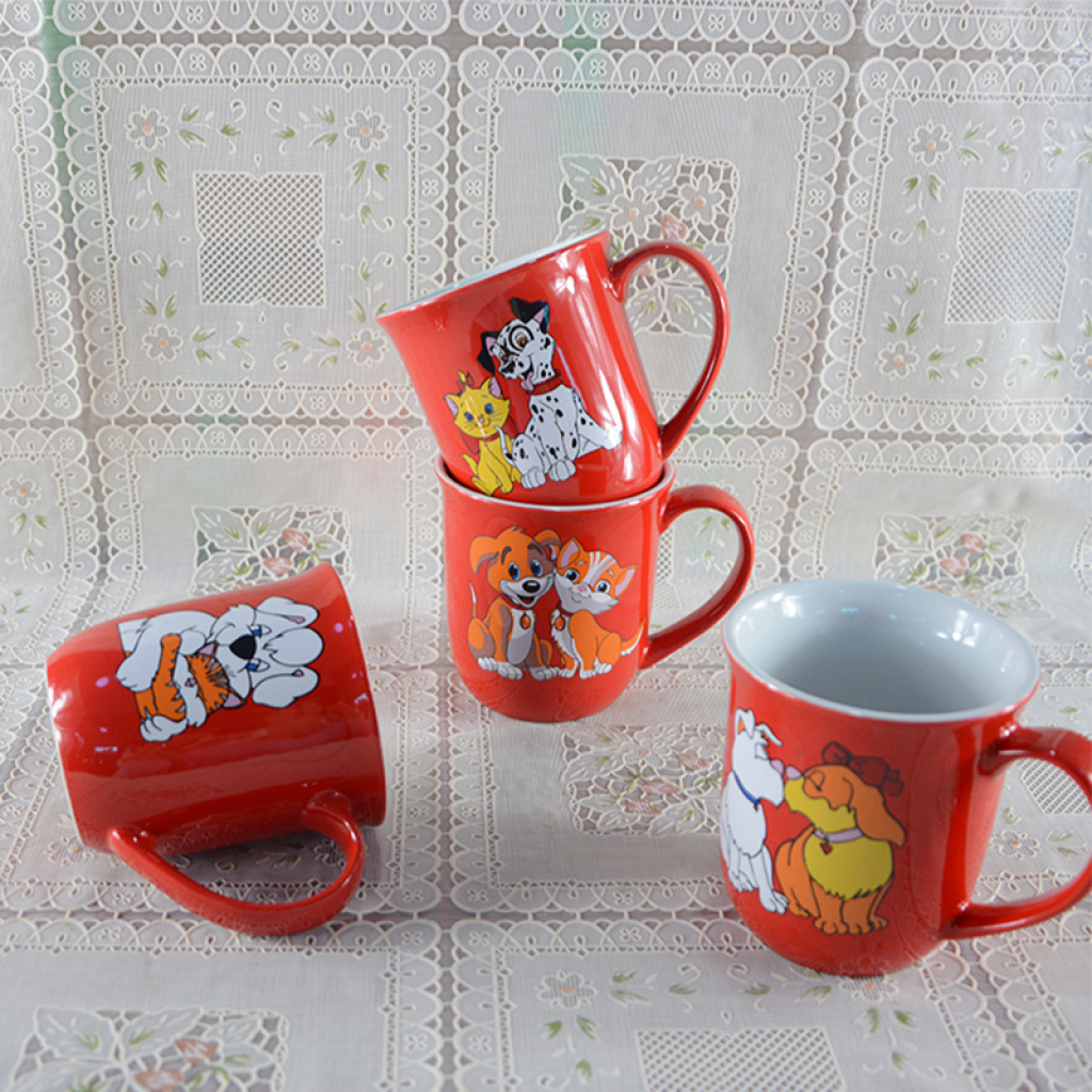 Daily cartoon Dalmatian animal water cup and coffee cup details Picture