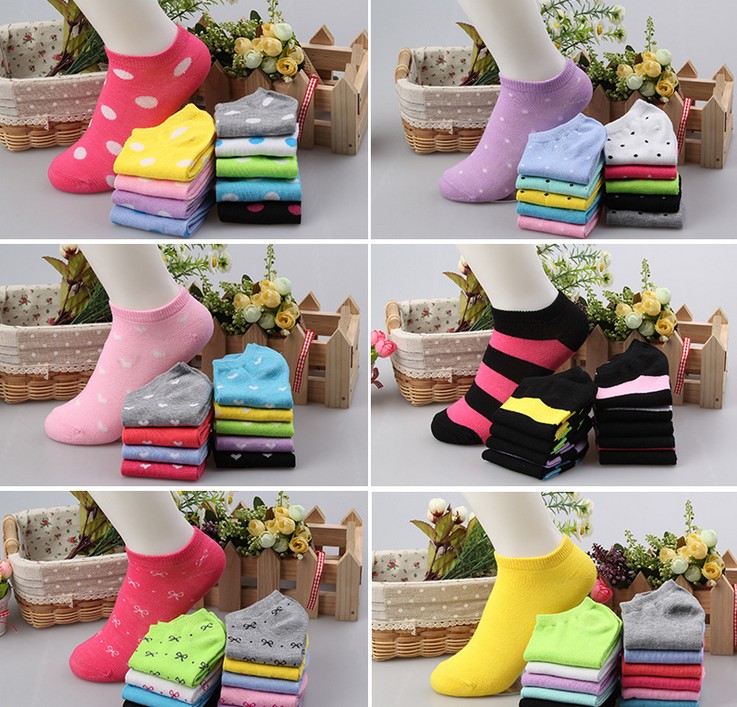  女士袜子 纯色棉袜 韩版糖果色船袜 浅口隐形袜
