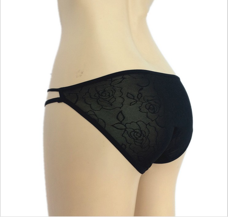 Luxurious and sexy triangular women's underwear, low-waisted lace embroidered underwear for women details Picture