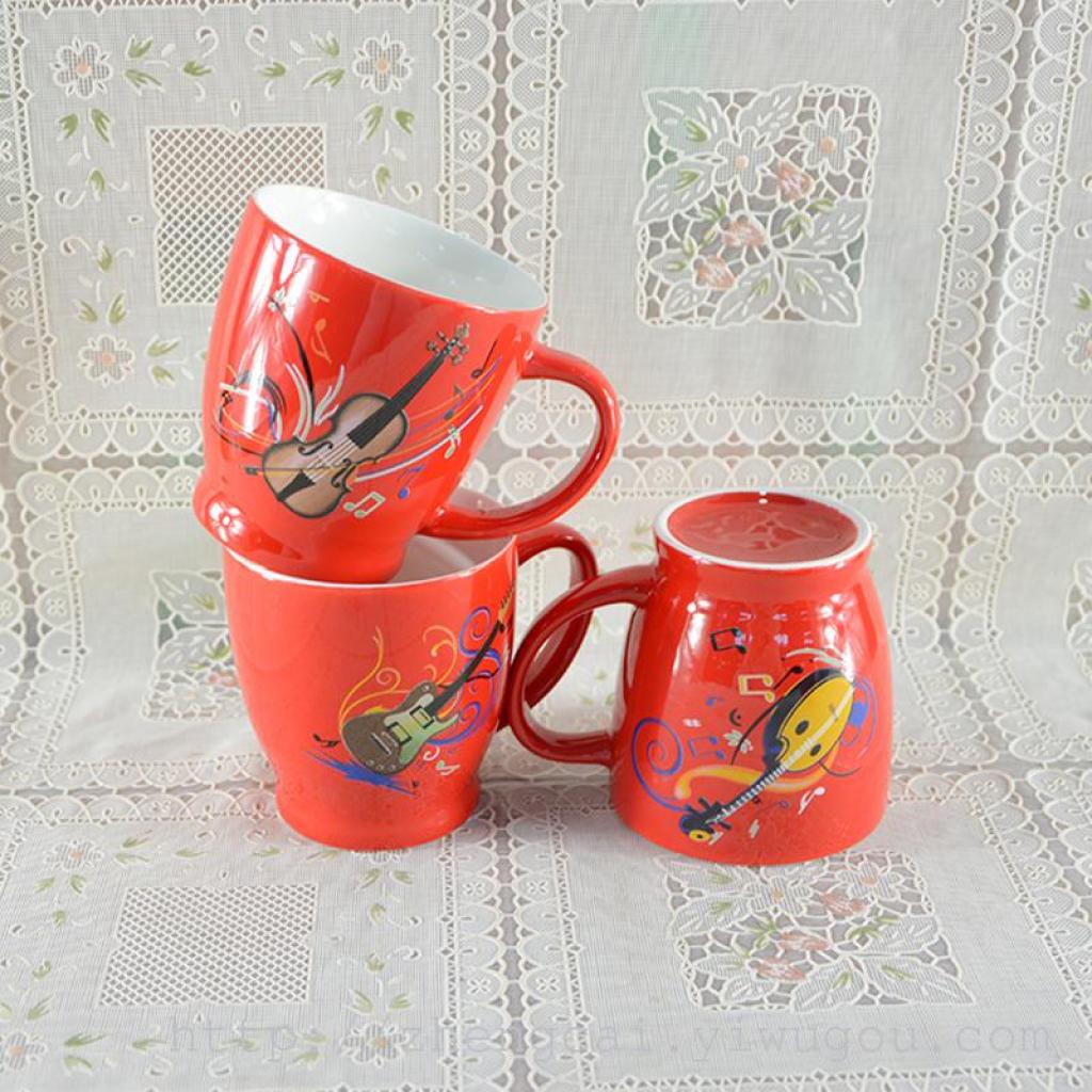 Cartoon-patterned beveled water cups and coffee cups Specification image