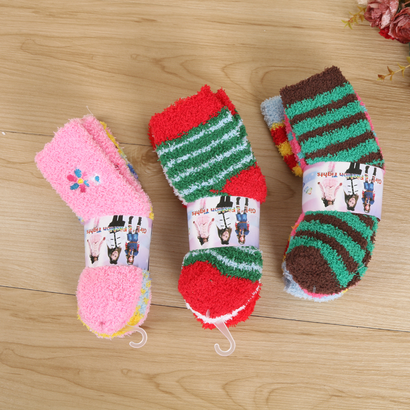 Winter fashion children's socks from street stalls, children's towel socks, warm sleep socks details Picture