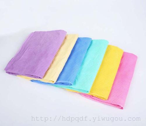 工厂直销印花鹿皮巾多功能鹿皮巾吸水毛巾擦车巾PVA仿鹿皮巾图