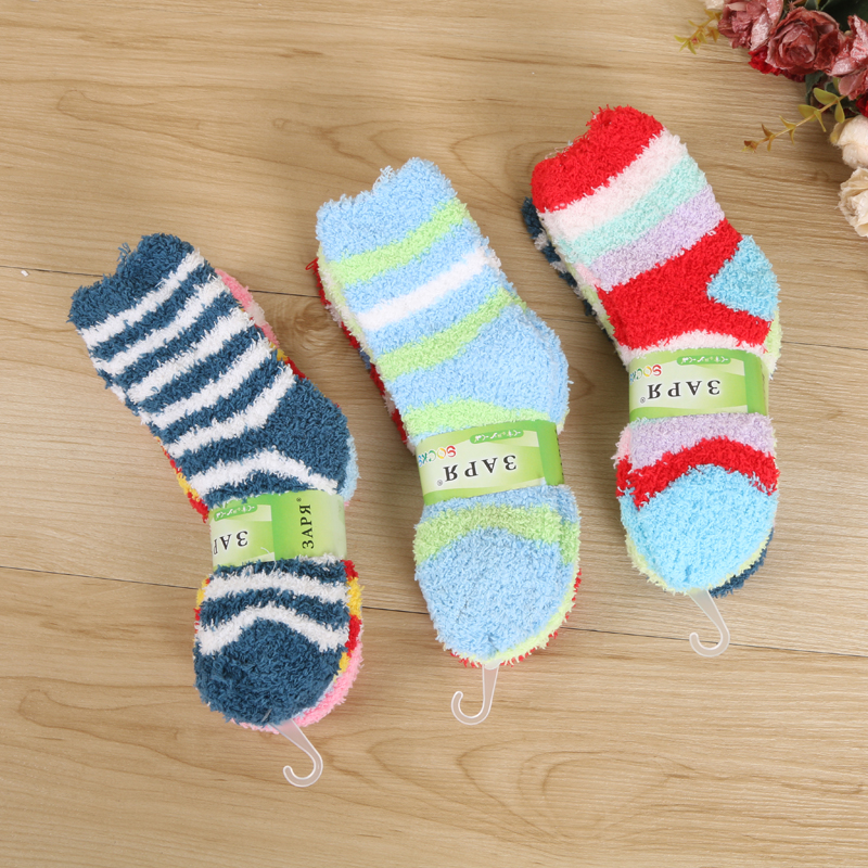 Winter fashion children's socks from street stalls, children's towel socks, warm sleep socks
