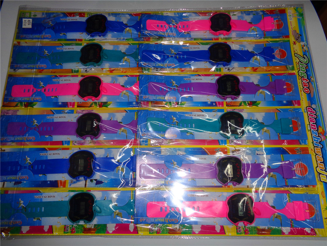 儿童塑料玩具黑苹果表 赠送礼品男女学生手表 地摊货源厂家直销