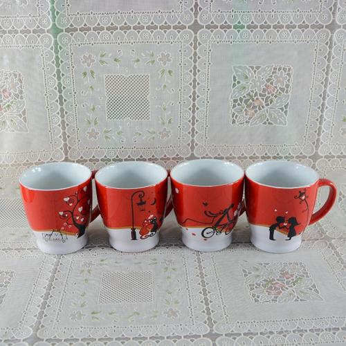Daily Valentine's Day corner-cut water cups and coffee cups