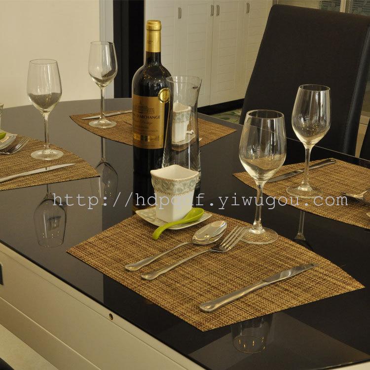 特斯林餐垫隔热餐垫优质西餐垫防滑垫 条纹PVC餐垫
