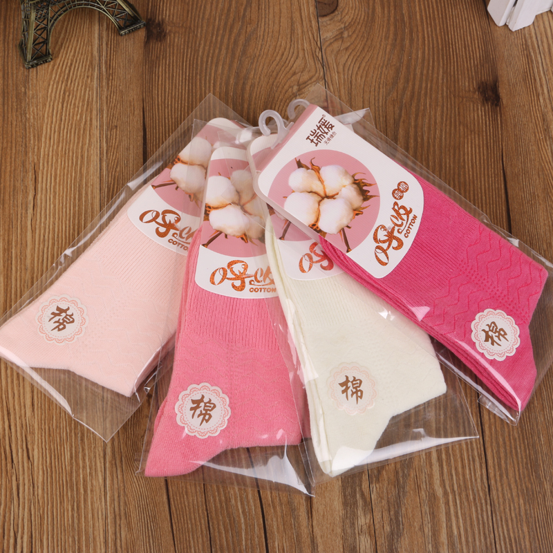 Ruiyuan Comfortable Breathable cotton mid-calf socks and warm socks details Picture