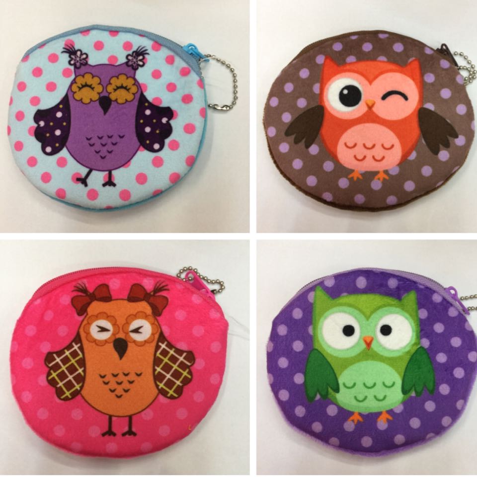 In stock, exclusively for street stalls, wholesale, night market stalls, coin purse, printed bag, 3D wallet, 10cm owl Specification image