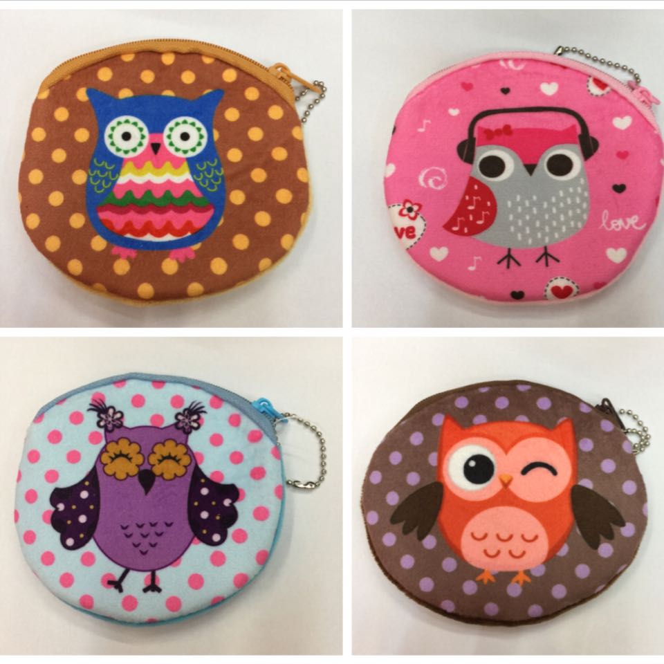 In stock, exclusively for street stalls, wholesale, night market stalls, coin purse, printed bag, 3D wallet, 10cm owl details Picture