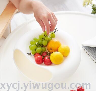 Lazy person's melon seed basin, living room plastic melon seed plate, creative dry fruit, nut and snack storage basin, kitchen and bathroom storage details Picture