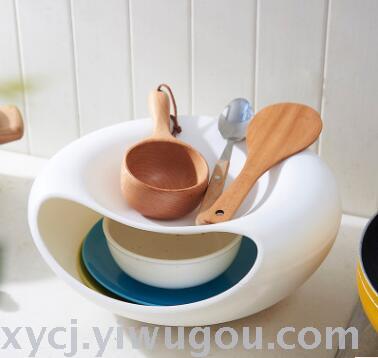 Lazy person's melon seed basin, living room plastic melon seed plate, creative dry fruit, nut and snack storage basin, kitchen and bathroom storage Application Scenario