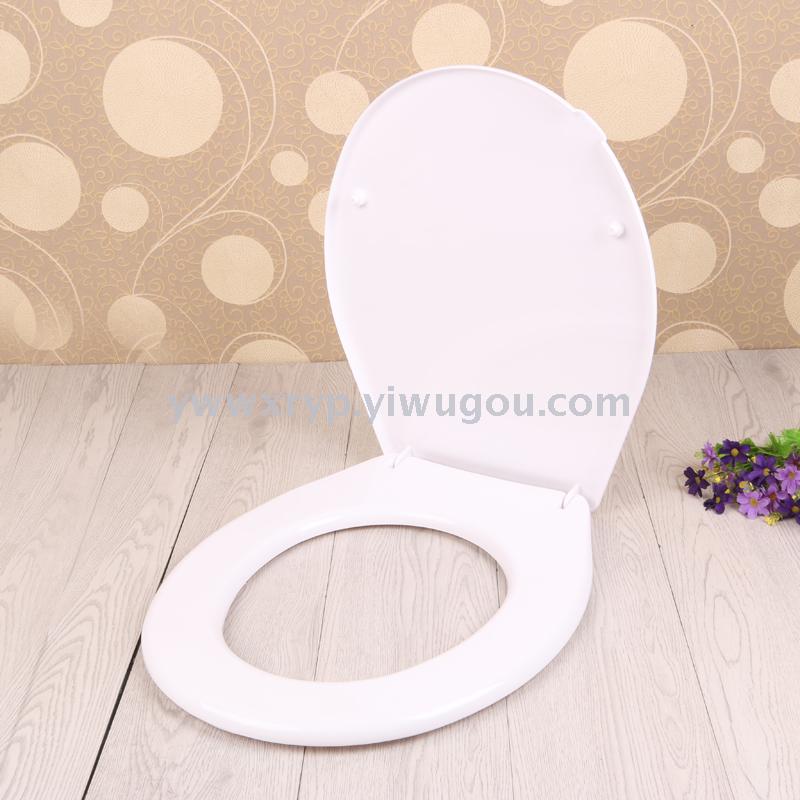 New PP material 18-inch toilet seat cover toilet seat, European standard single-color toilet seat details Picture