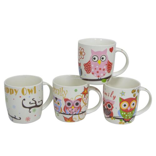 Cartoon owl-patterned beveled water cup, coffee cup, exactly 2049