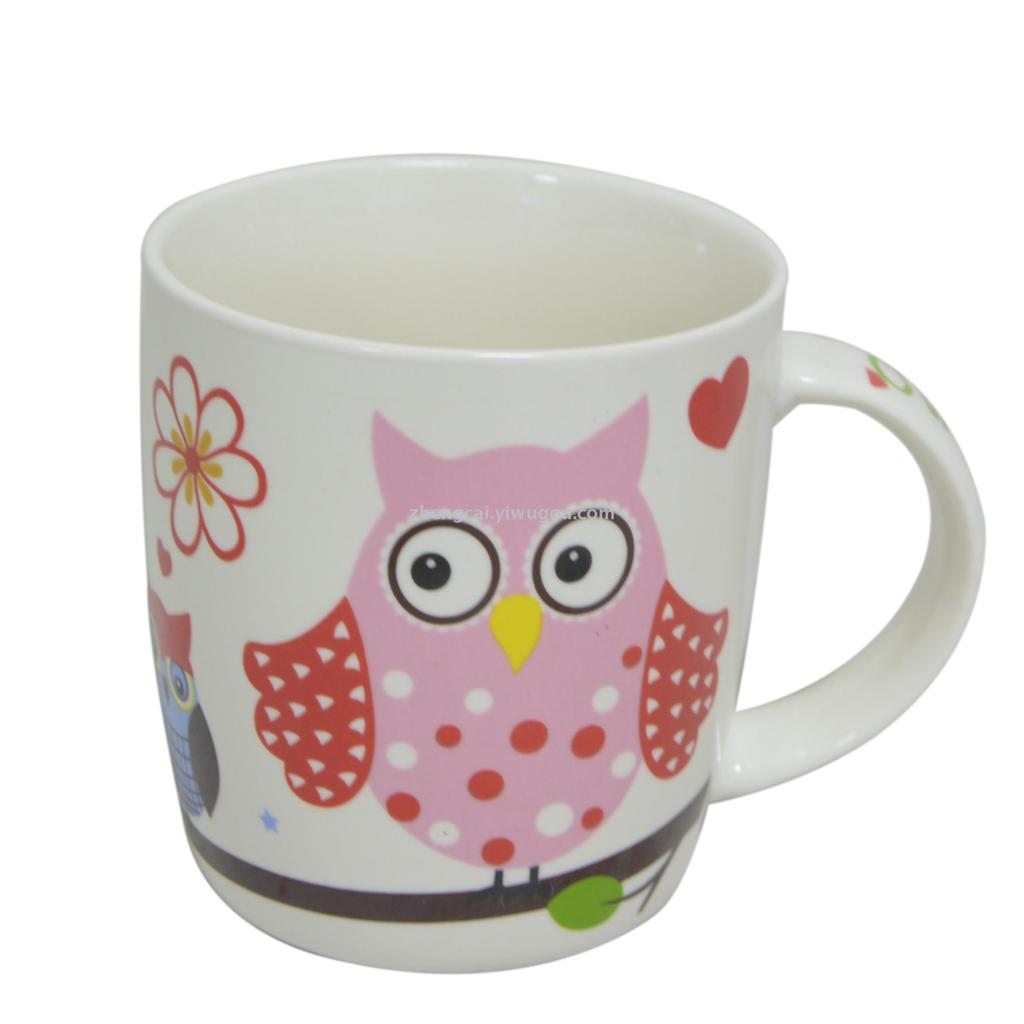 Cartoon owl-patterned beveled water cup, coffee cup, exactly 2049 Specification image