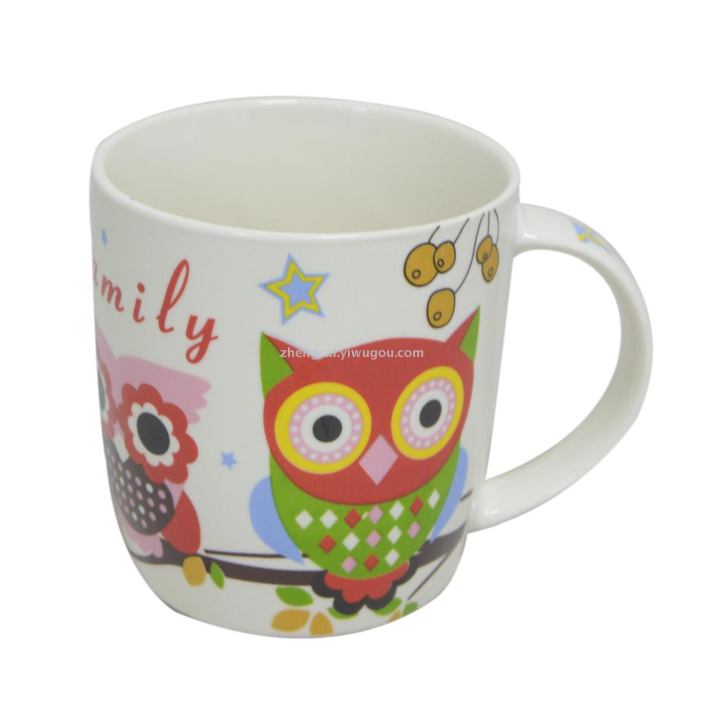 Cartoon owl-patterned beveled water cup, coffee cup, exactly 2049 Application Scenario