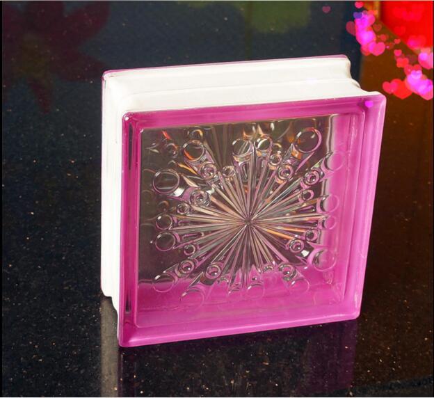 Manufacturers direct edge color crystal pattern clear glass brick thumbnail