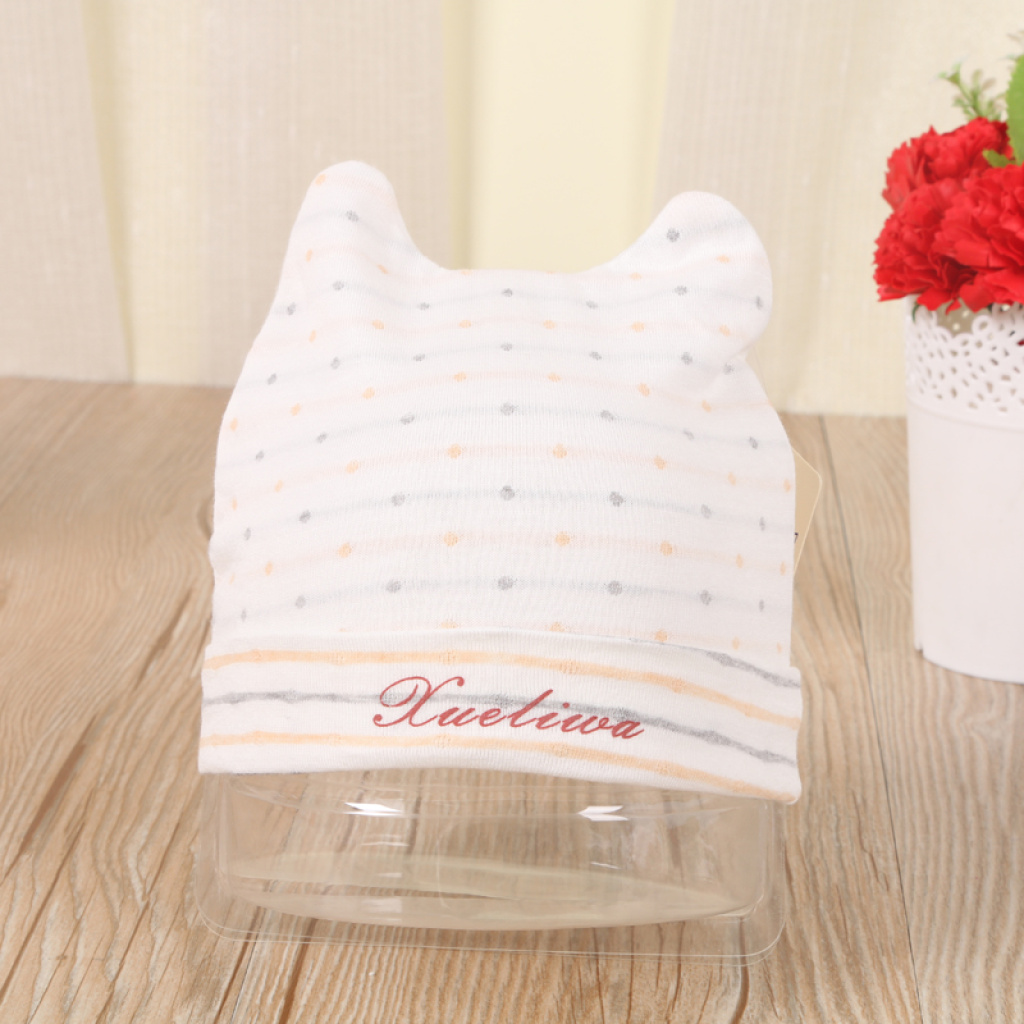 Sherry Va colored cotton jacquard polka dot baby pullover hat, knitted hat, children's hat, warm hat Application Scenario