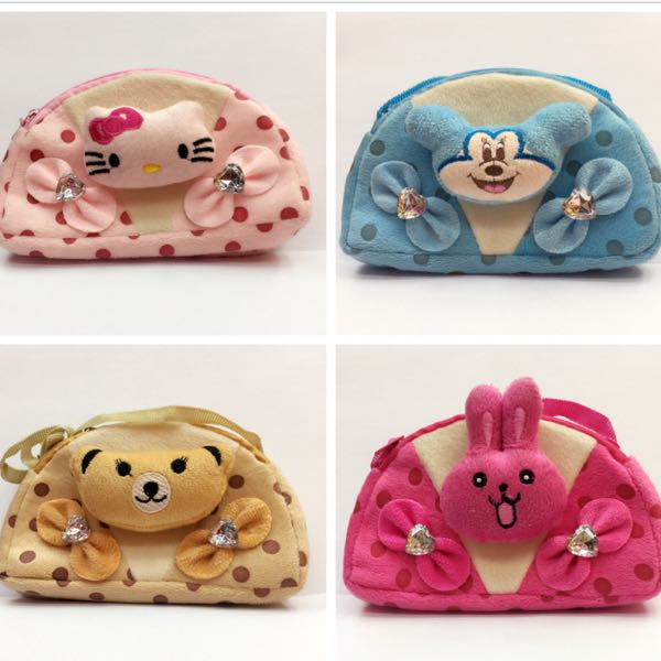Bolsa de satchel de peluche bolsa de exportación de comercio exterior doble pull cartoon bolsa para niños Application Scenario