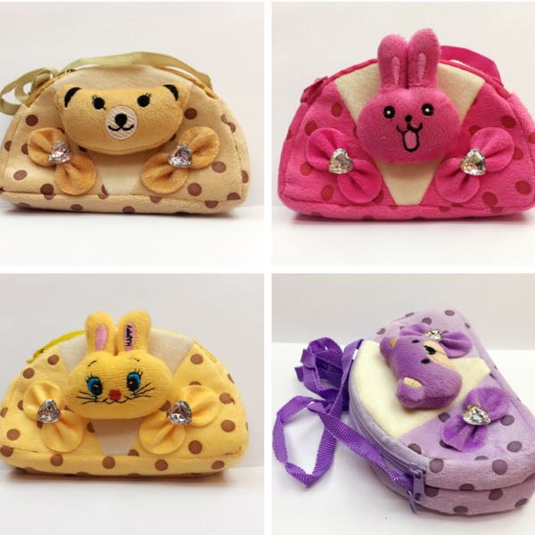 Bolsa de satchel de peluche bolsa de exportación de comercio exterior doble pull cartoon bolsa para niños Specification image