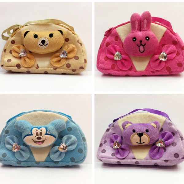Bolsa de satchel de peluche bolsa de exportación de comercio exterior doble pull cartoon bolsa para niños details Picture