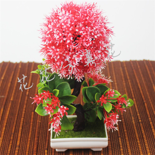 仿真植物紫罗兰假花盆栽家居客厅摆设装饰花塑料花球