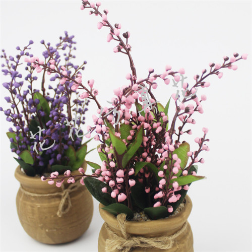 田园绿色仿真花摆件装饰假花盆栽盆景