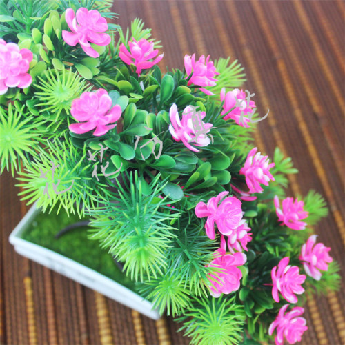 仿真植物迎客松假花盆栽家居客厅摆设装饰花