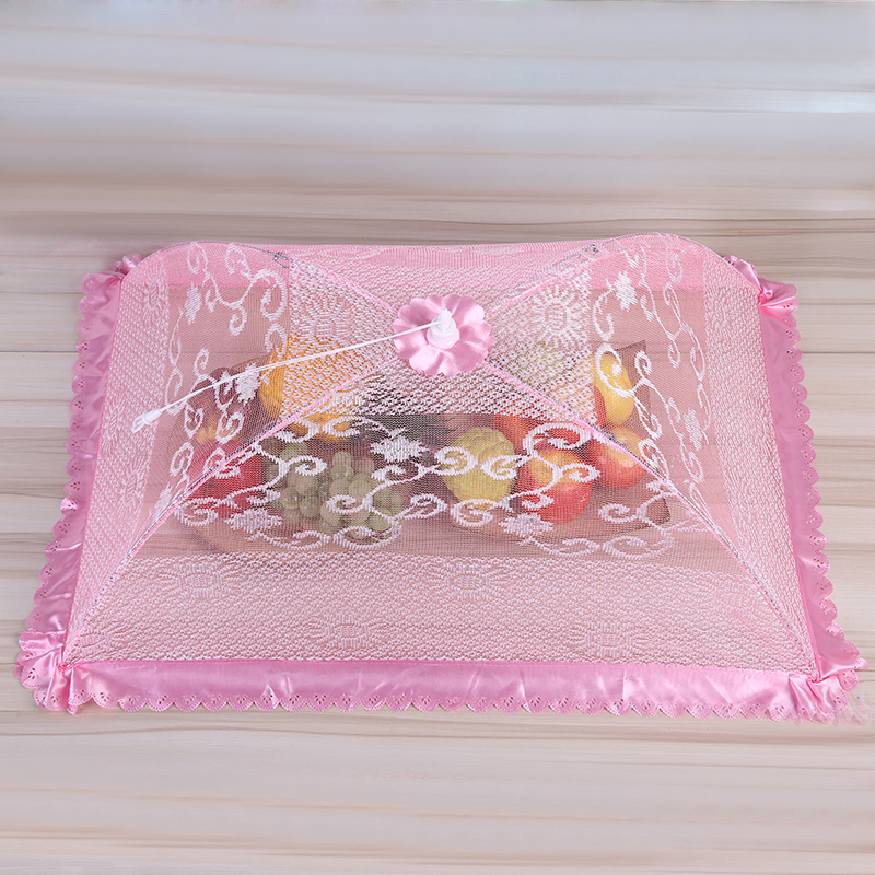 Natural Home New Table Food Cover Dust Cover Can Be Disassembled And Washed Quadrilateral Lace Vegetable Cover Manufacturers Wholesale Specification drawing