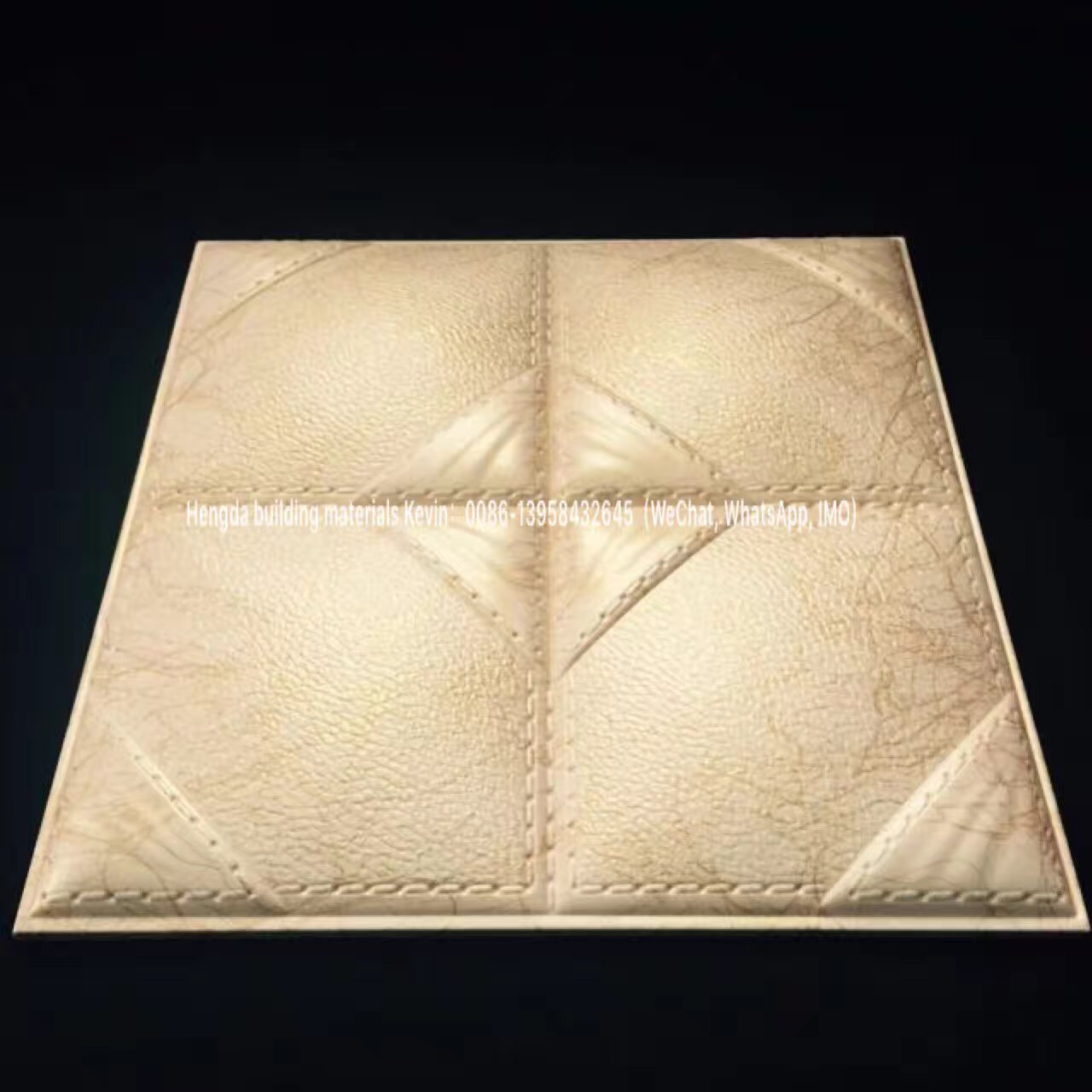 Factory direct sales of sofa soft leather carvings, soft leather background walls, KTV wall leather details Picture