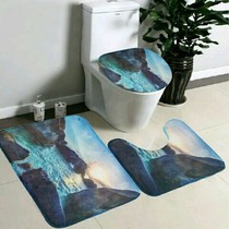 Printed Toilet Cover Carpet 3pcs