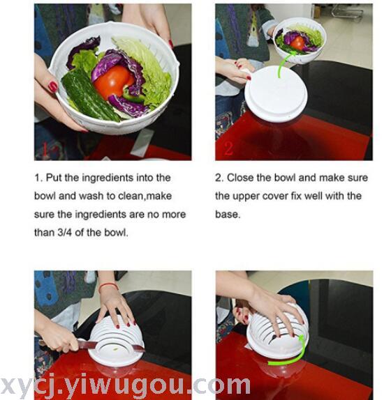 This amazing vegetable cutter is a bestseller on Amazon for making fruit and vegetable salads and washing baskets Application Scenario