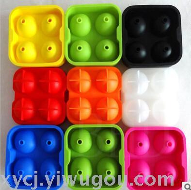 Four-hole silicone ice hockey ball with ice hockey silicone mold creative silicone ball
