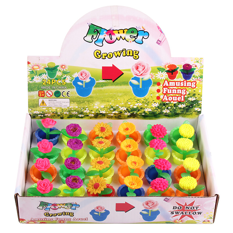 Novelty toy wholesale water expansion plant four seasons flower expansion pot large simulation toy thumbnail