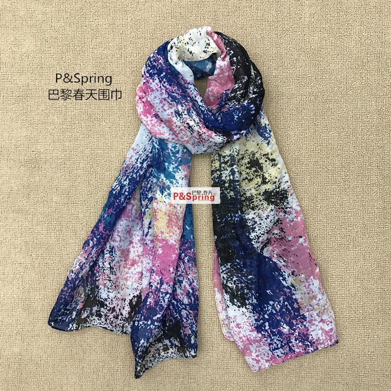 90*180 Bali yarn meteor shower Parisian yarn printed scarf exclusively for export details Picture