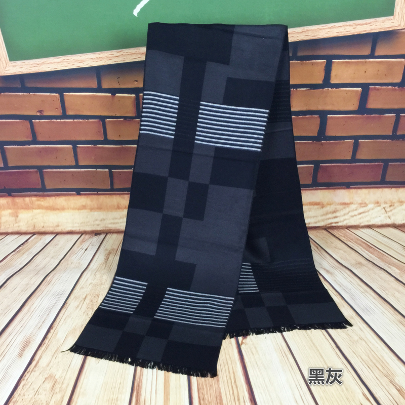 Men's winter scarf with wool all the fashion new boyfriend gift warm bib gift box 2022 new Korean plaid scarf female autumn and winter b students all the fashion warm shawl Instagram couple bib male fashion thumbnail
