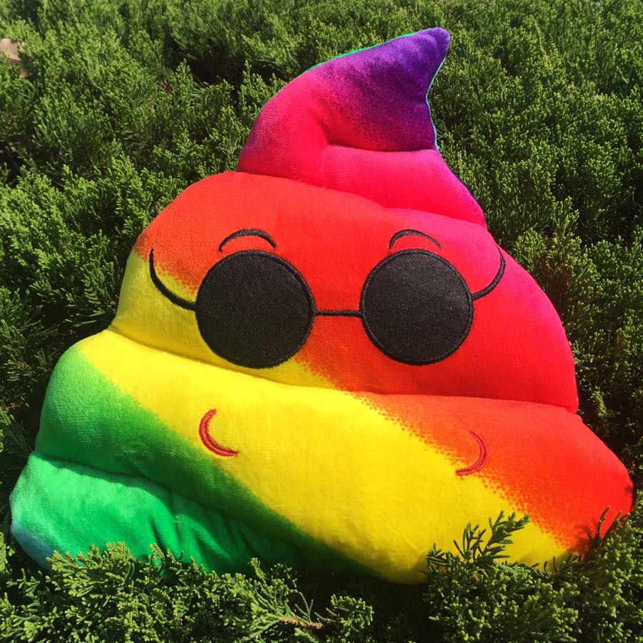 Plush pillow, poop pillow, colorful poop Specification drawing