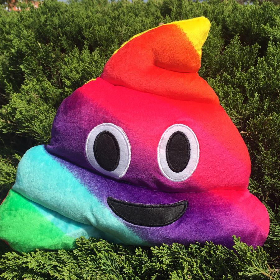 Plush pillow, poop pillow, colorful poop full figure