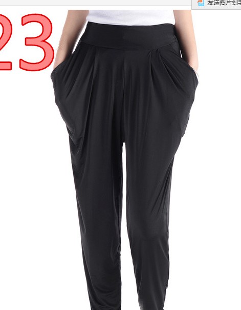 Middle-aged and elderly women's pants, Ice Silk Mom casual pants, Harun lantern pants, nine-inch pants, street stall goods Application Scenario