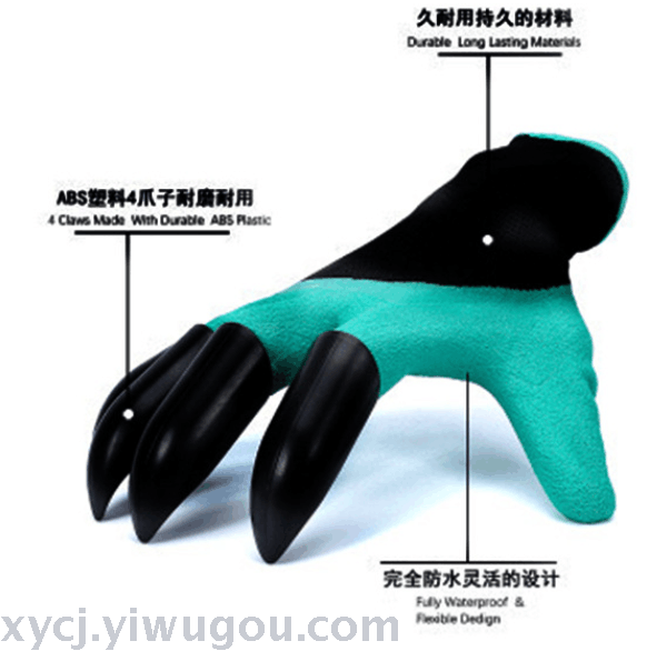 The popular Garden flower planting gloves for digging soil and planting labor protection with impregnated glue in foreign trade Specification image